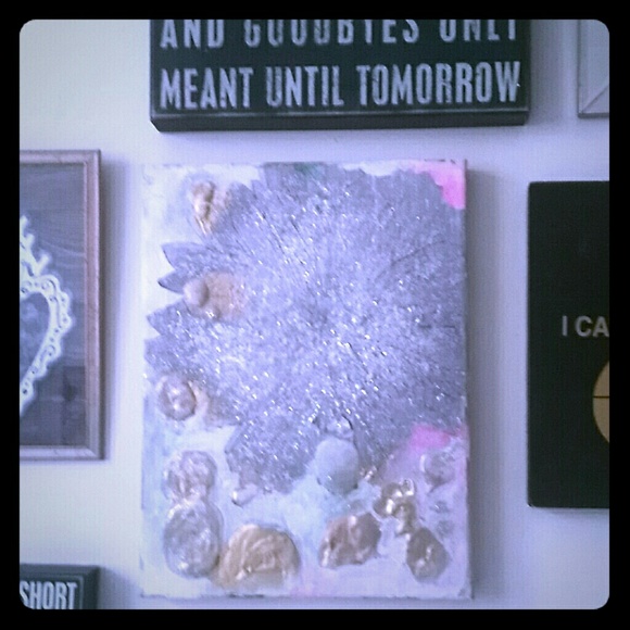 Glitter golden original painting. - Picture 2 of 3